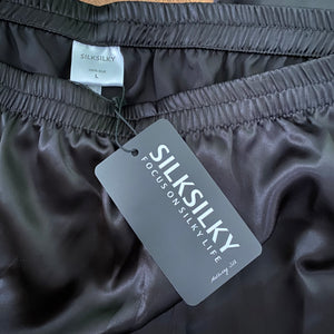 Silk Pajama Pants, Black, New With Tags