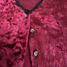 Load image into Gallery viewer, Federick’s of Hollywood Burgundy Velvet Cardigan,