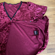 Load image into Gallery viewer, Federick’s of Hollywood Burgundy Velvet Cardigan,